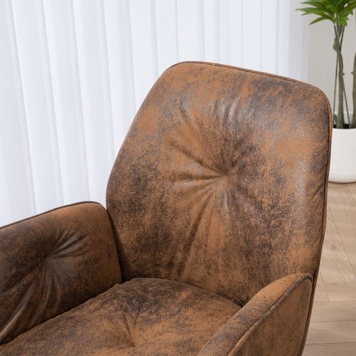 Lot De 2 Chaises Salle à Manger Pivotantes 360° En Velours Rembourré, Marron