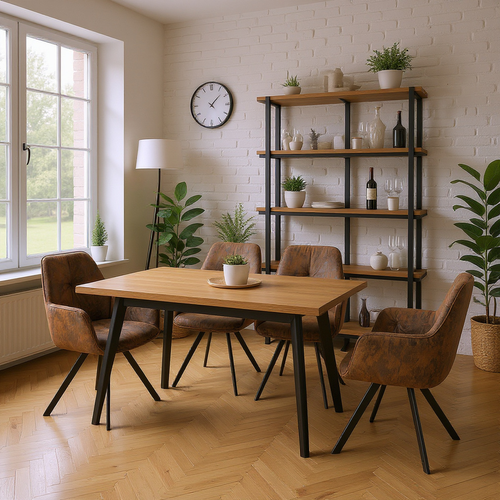 Lot De 4 Chaises Salle à Manger Pivotantes 360° En Velours Rembourré, Marron