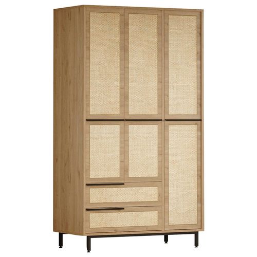 On15 Armoire - 100 % Mélamine - Noyer, Chêne