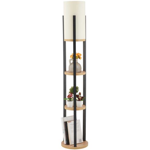 Lampadaire Circle Nora Noir Et Beige