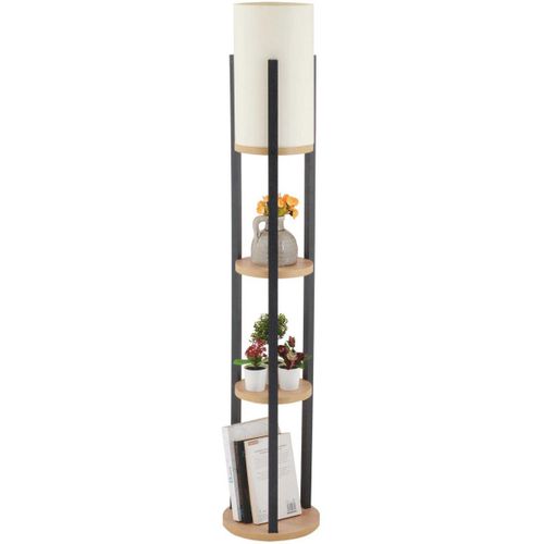 Lampadaire Circle Nora Noir Et Beige