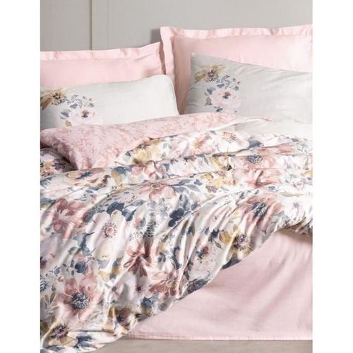 Parure De Lit - 1 Housse De Couette 220 X 240 Cm + 2 Taies D'oreiller 60 X 60 Cm - Poudre