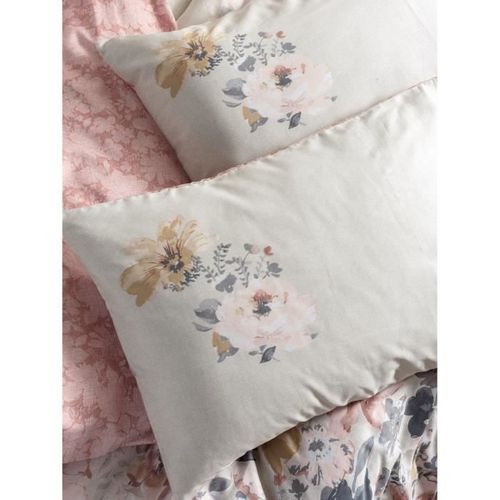 Parure De Lit - 1 Housse De Couette 220 X 240 Cm + 2 Taies D'oreiller 60 X 60 Cm - Poudre