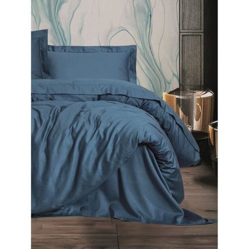 Parure De Lit- 1 Housse De Couette 220 X 240 Cm + 2 Taies D'oreiller 60 X 60 Cm - Bleu