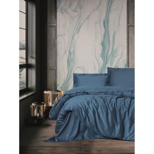 Parure De Lit- 1 Housse De Couette 220 X 240 Cm + 2 Taies D'oreiller 60 X 60 Cm - Bleu