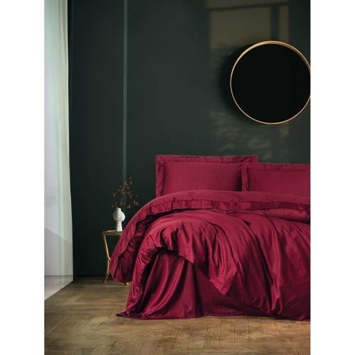Parure De Lit - 1 Housse De Couette 220 X 240 Cm + 2 Taies D'oreiller 60 X 60 Cm - Rouge