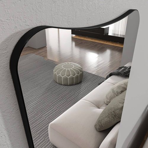 Miroir Décoratif Baxola L55xh150cm Bois Noir