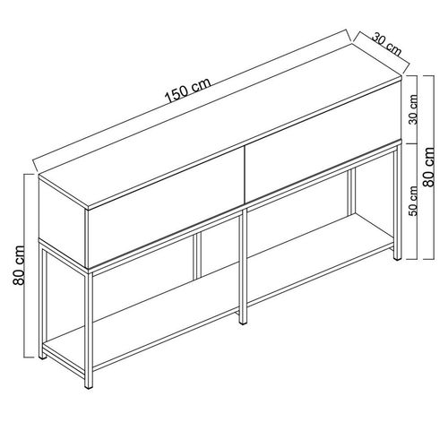 Console En Agglomeré Et Métal Lord Blanc