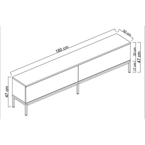 Meuble TV En Aggloméré Et Métal Lord Noir