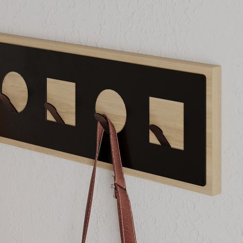 Porte Manteaux Suspendu Décor Bois Chêne L54,4 Cm