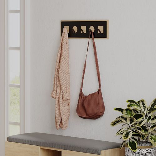 Porte Manteaux Suspendu Décor Bois Chêne L54,4 Cm