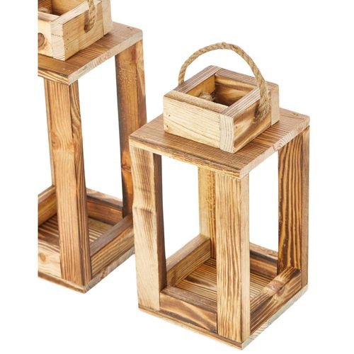 Ensemble De 2 Lanternes En Bois