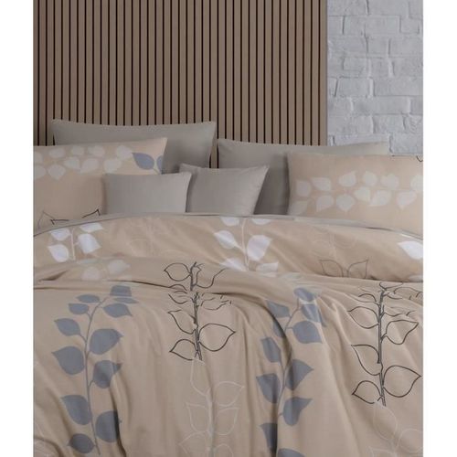 Parure De Lit - 1 Housse De Couette 220 X 240 Cm + 2 Taies D'oreiller 60 X 60 Cm - 100% Coton