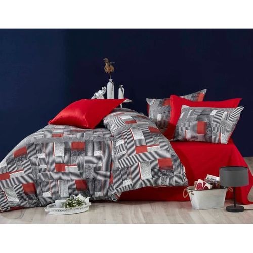 Parure De Lit - 1 Housse De Couette 220 X 240 Cm + 2 Taies D'oreiller 60 X 60 Cm - 100 % Polyester
