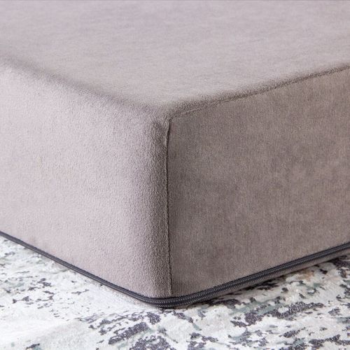Canapé Convertible En Tissu Velours L120 Cm