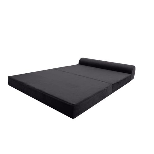Canapé Convertible En Tissu Velours L120 Cm