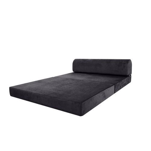 Canapé Convertible En Tissu Velours L120 Cm