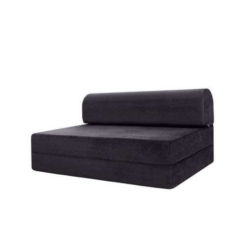 Canapé Convertible En Tissu Velours L120 Cm