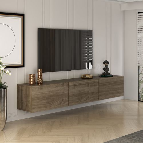 Meuble TV En Bois "west" - 150 X 32 X 30 Cm - Noyer