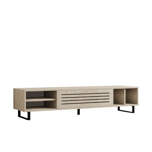Meuble TV En Bois "safir" - 160 X 40 X 35 Cm - Travertin