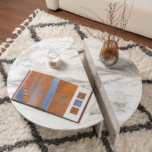 Table Basse En Aggloméré Podium Marbre Freesia