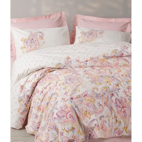 Parure De Lit - 1 Housse De Couette 220 X 240 Cm + 2 Taies D'oreiller 60 X 60 Cm - Rose