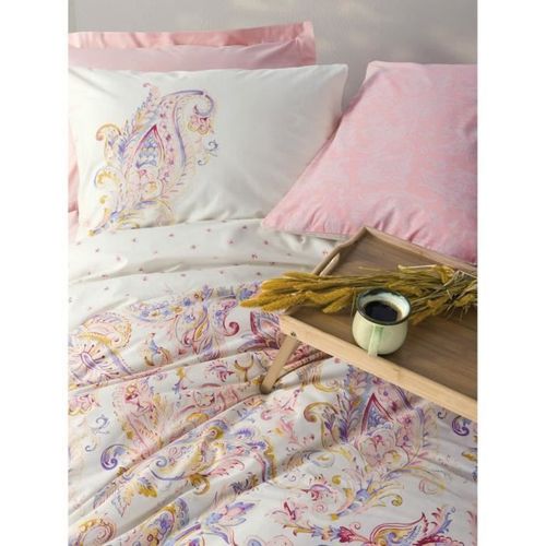 Parure De Lit - 1 Housse De Couette 220 X 240 Cm + 2 Taies D'oreiller 60 X 60 Cm - Rose