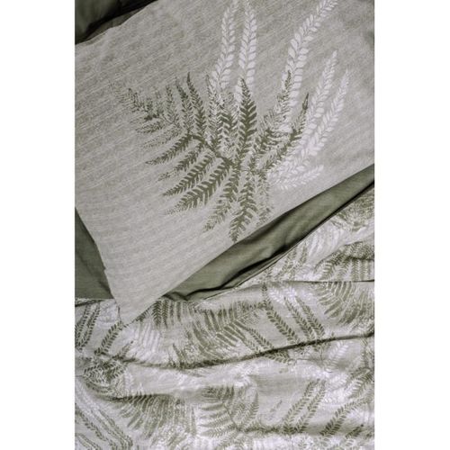 Parure De Lit _ 1 Housse De Couette 220 X 240 Cm + 2 Taies D'oreiller 60 X 60 Cm - Kaki