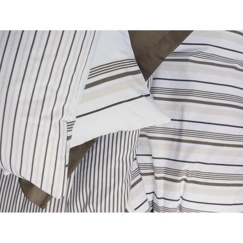 Parure De Lit - 1 Housse De Couette 220 X 240 Cm + 2 Taies D'oreiller 60 X 60 Cm - Brun