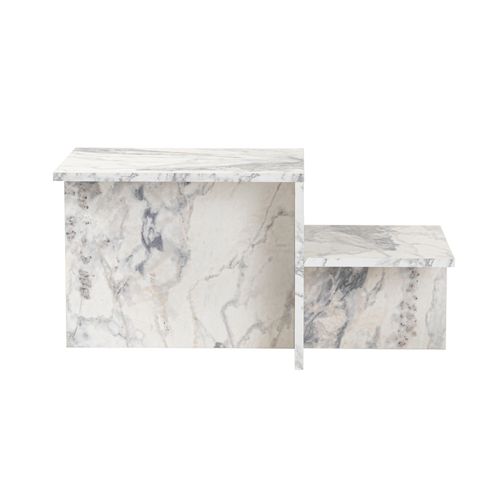 Table Basse Design Rechy L80xh40cm Bois Effet Marbre