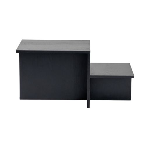 Table Basse Design Rechy L80xh40cm Bois Noir