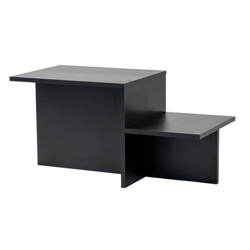 Table Basse Design Rechy L80xh40cm Bois Noir