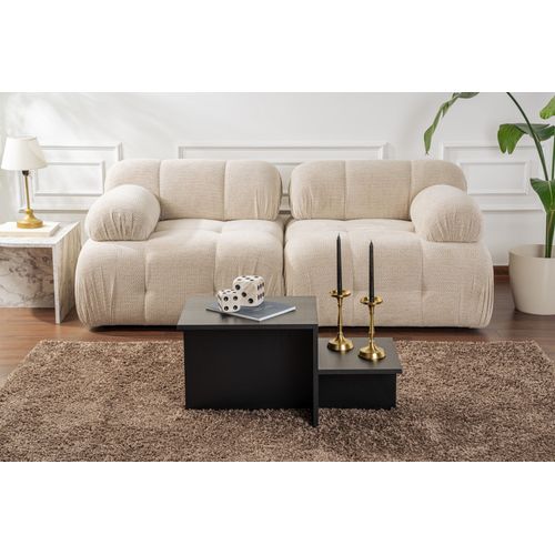 Table Basse Design Rechy L80xh40cm Bois Noir