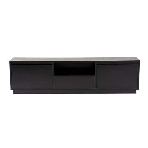 Meuble TV Moderne 3 Portes Basculantes Diazon L160cm Noir