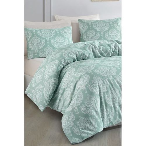 Parure De Lit - 1 Housse De Couette 220 X 240 Cm + 2 Taies D'oreiller 60 X 60 Cm - 65% Coton