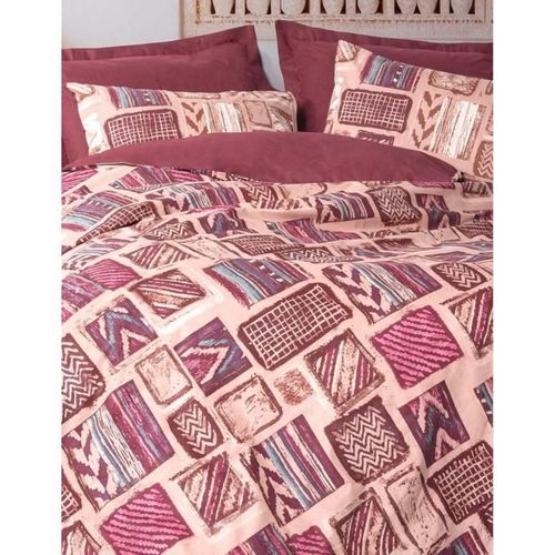 Parure De Lit - 1 Housse De Couette 220 X 240 Cm + 2 Taies D'oreiller 60 X 60 Cm - Rouge
