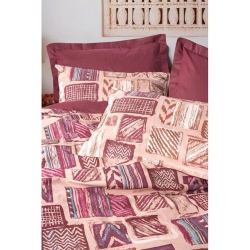 Parure De Lit - 1 Housse De Couette 220 X 240 Cm + 2 Taies D'oreiller 60 X 60 Cm - Rouge