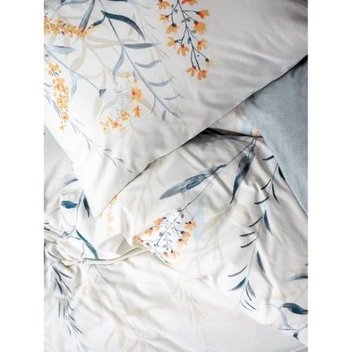 Parure De Lit - 1 Housse De Couette 220x 240 Cm + 2 Taies D'oreiller 60 X 60 Cm - Bleu