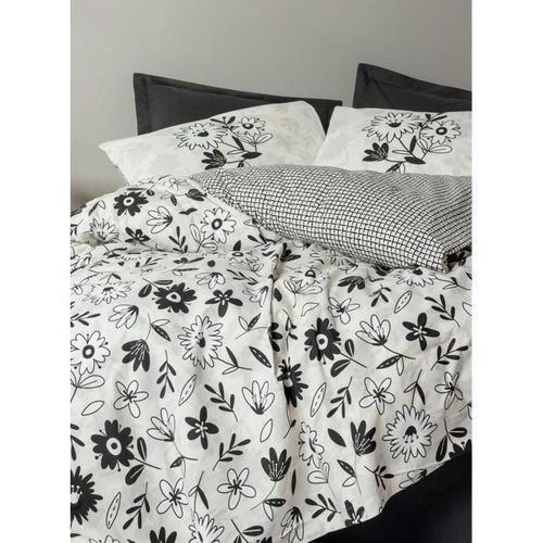 Parure De Lit - 1 Housse De Couette 220 X 240 Cm + 2 Taies D'oreiller 60 X 60 Cm - Noir