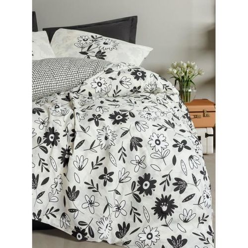 Parure De Lit - 1 Housse De Couette 220 X 240 Cm + 2 Taies D'oreiller 60 X 60 Cm - Noir