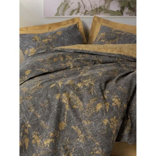 Parure De Lit - 1 Housse De Couette 220 X 240 Cm + 2 Taies D'oreiller 60 X 60 Cm - Moutarde