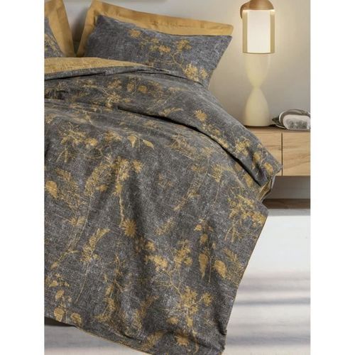 Parure De Lit - 1 Housse De Couette 220 X 240 Cm + 2 Taies D'oreiller 60 X 60 Cm - Moutarde