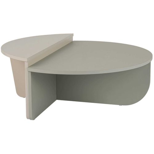 Table Basse En Aggloméré Podium Vert Et Beige