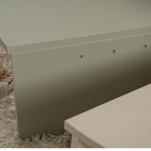 Table Basse En Aggloméré Podium Vert Et Beige