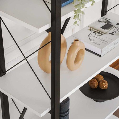 Etagère En Aggloméré Et Métal Elysian Blanc, Noir