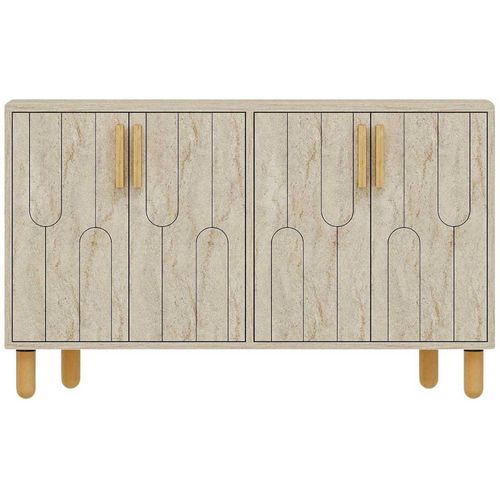 Buffet 4 Portes En Aggloméré Vincent Travertine