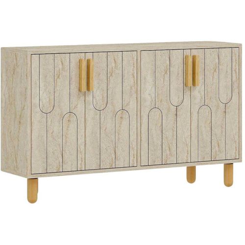 Buffet 4 Portes En Aggloméré Vincent Travertine