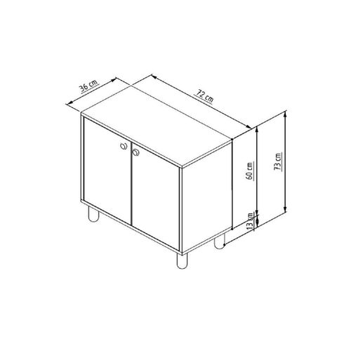 Buffet 2 Portes En Aggloméré Lina Blanc