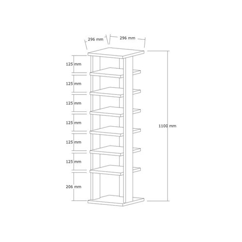 Étagère à Chaussures En Bois H110cm