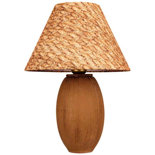 Lampe à Poser Abat-jour Effet Rotin Bobo